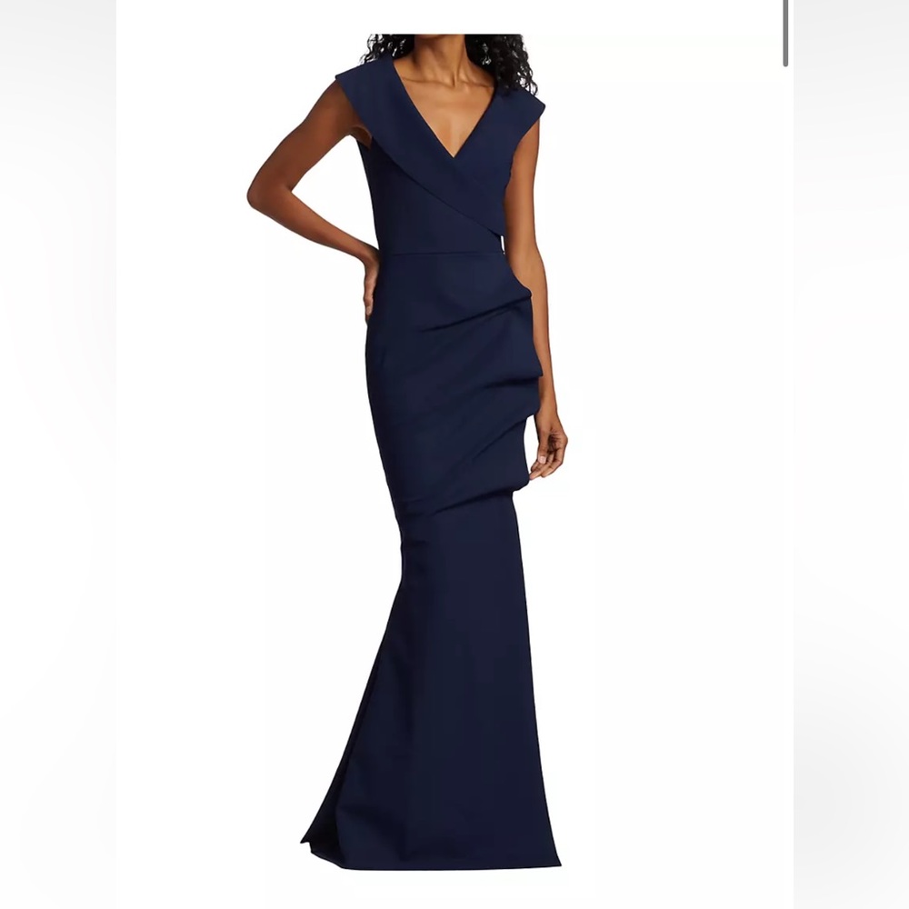 Chiara Boni La Petite Robe Norc Cocoon Collar Trumpet Gown